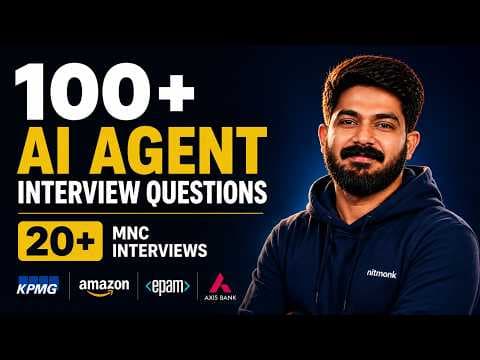 Thumbnail for I Faced 20+ MNC AI Interviews — Here Are 100+ Questions They Asked - Part 1