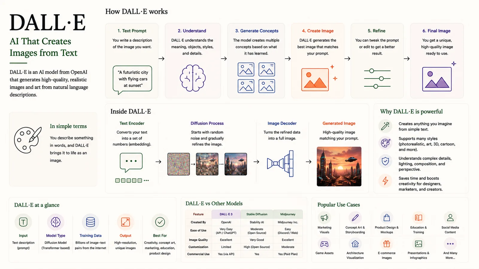 DALL·E — OpenAI's model that creates images from text.