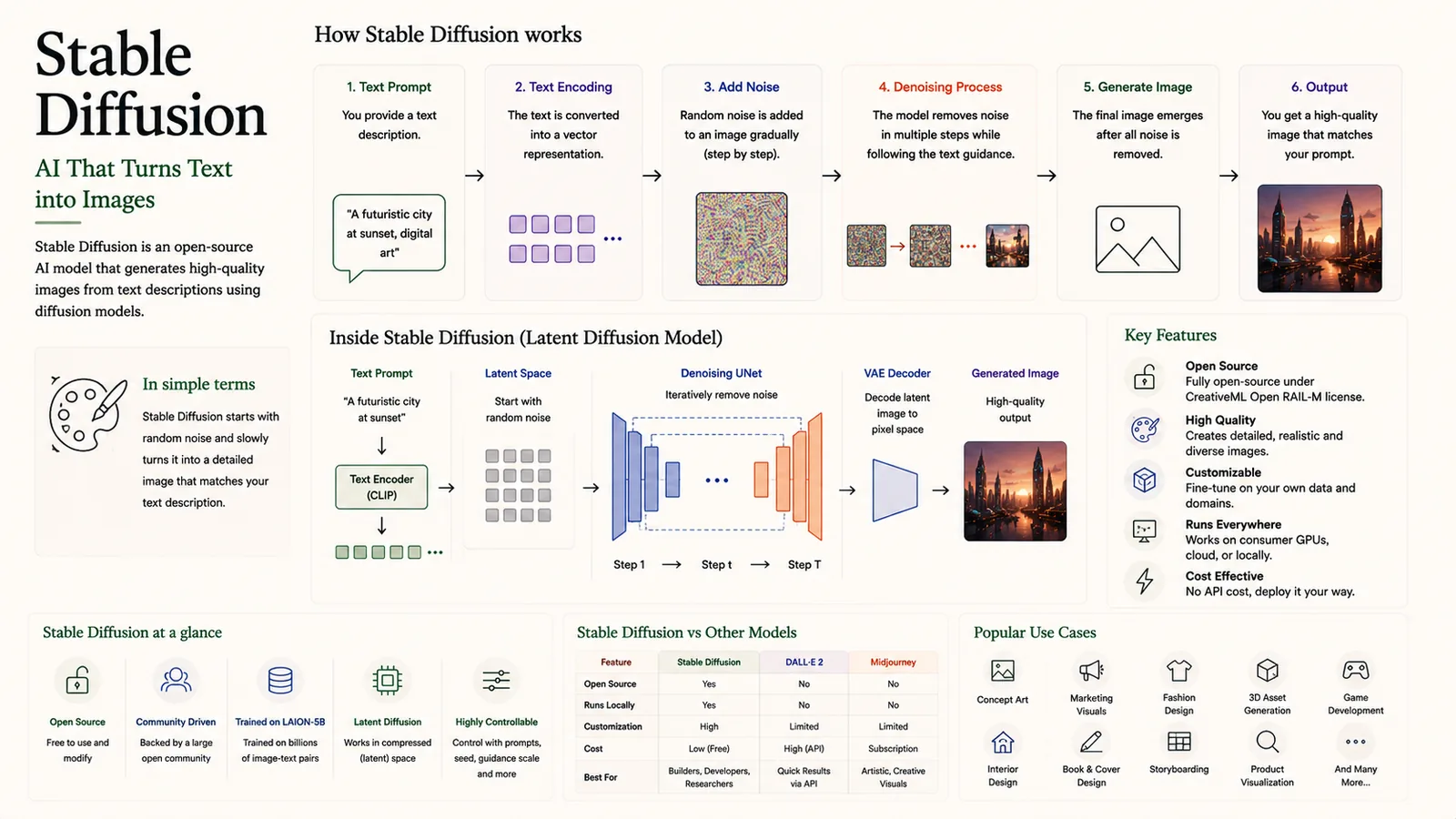 Stable Diffusion — Open-source text-to-image diffusion model.